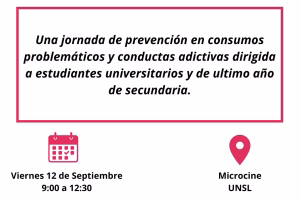 Se vienen una nueva edición de la Jornada «Salud y Consumos en la Vida Universitaria»