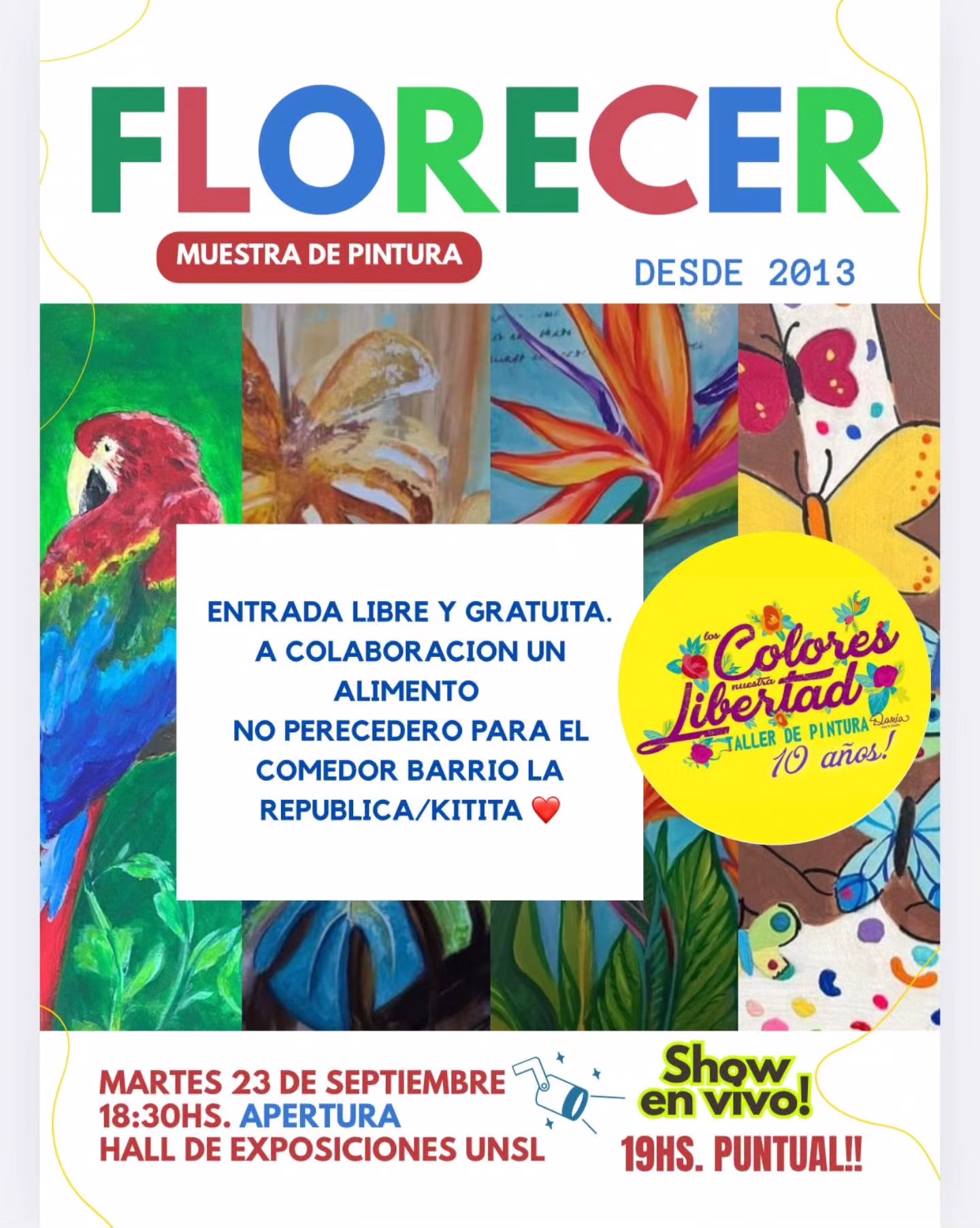 El Taller de Pintura “Los colores, nuestra libertad” presenta la Muestra FLORECER