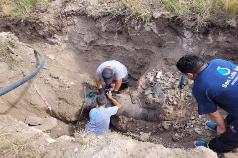 San Luis Agua informó corte de agua por tareas en acueducto que afectarán a los vecinos