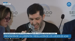 El Padre Munir Bracco, sacerdote de la Arquidiócesis de Córdoba, expuso en el Senado de la Nación sobre el flagelo de la ludopatía y su impacto en los jóvenes