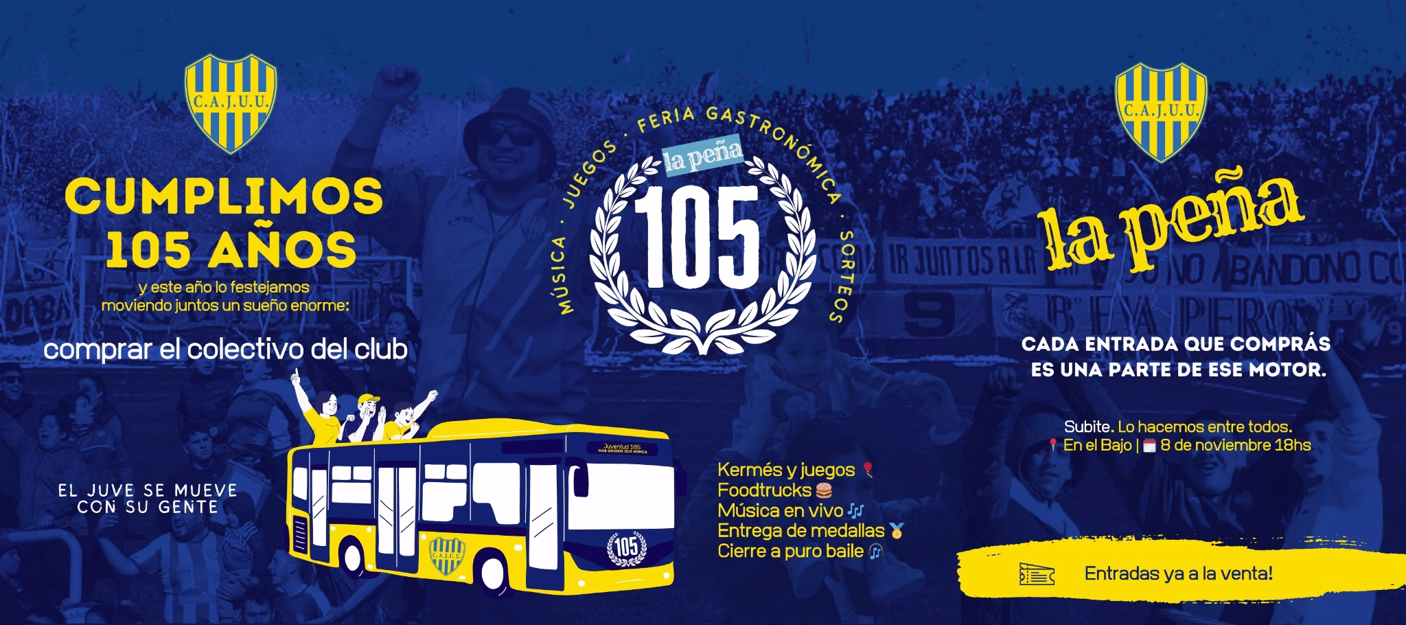 Juventud festeja sus 105 años con una gran peña