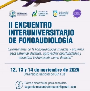 Mañana comienza el 2° Encuentro Interuniversitario de Fonoaudiología
