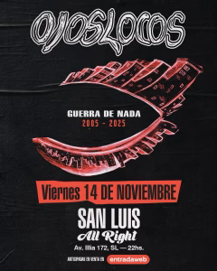 Ojos Locos se presenta este viernes en San Luis