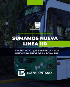 Transpuntano sumó una nueva línea para la zona sur de la ciudad y ya está funcionando