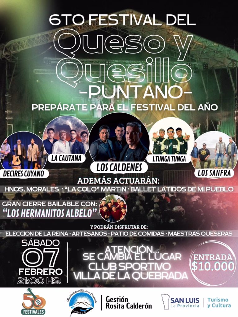 Villa de la Quebrada invita a la sexta edición del Festival del Queso y Quesillo Puntano - imagen destacada