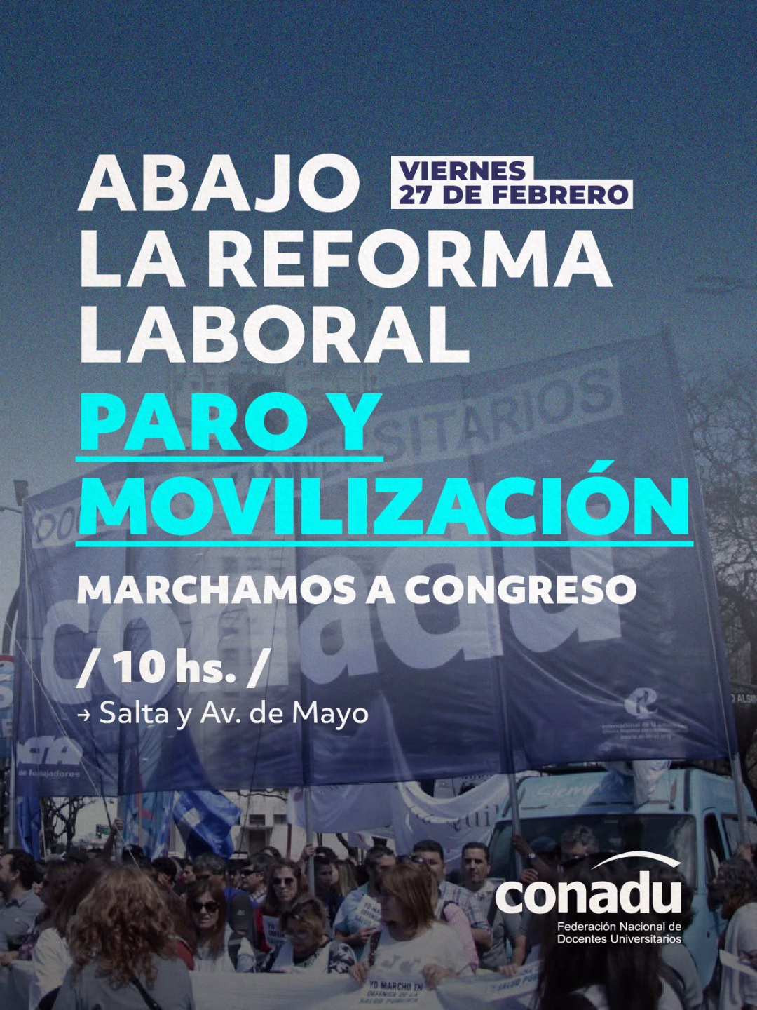 Docentes universitarios van al paro por salarios y contra la reforma laboral