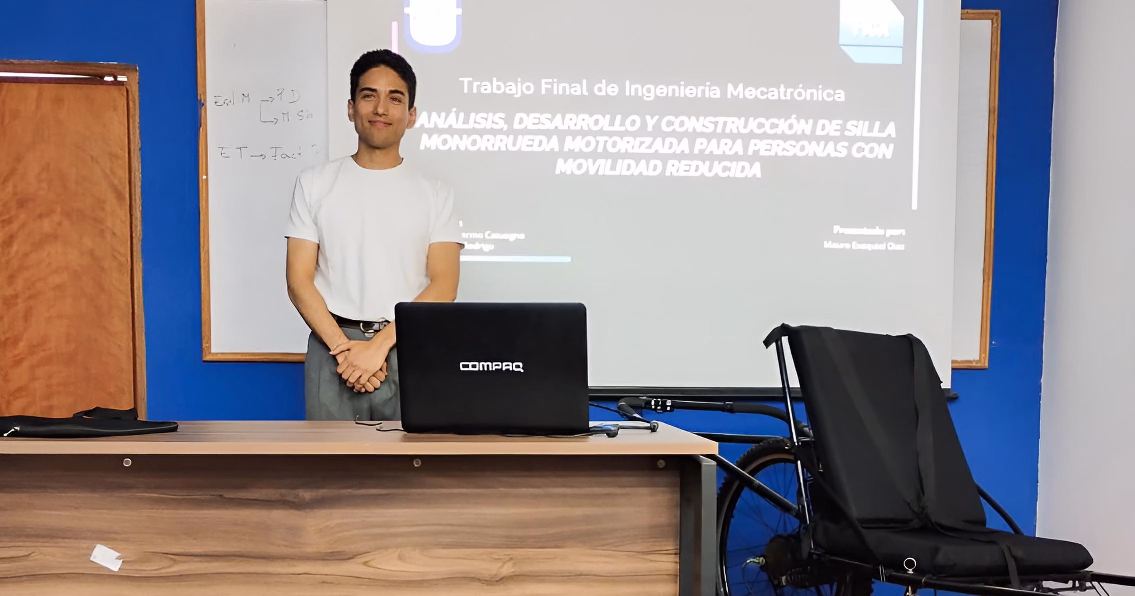 Ingeniero de la UNSL creó una silla monorueda para que personas con movilidad reducida puedan hacer trekking