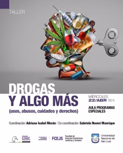 La UNSL realizará este miércoles un taller sobre consumos problemáticos