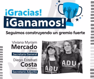Viviana Mercado ganó las elecciones y continuará al frente de ADU