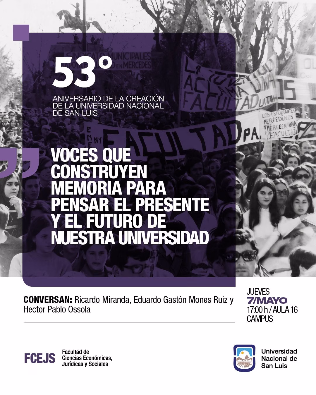 Invitan al encuentro “Voces que construyen memoria”