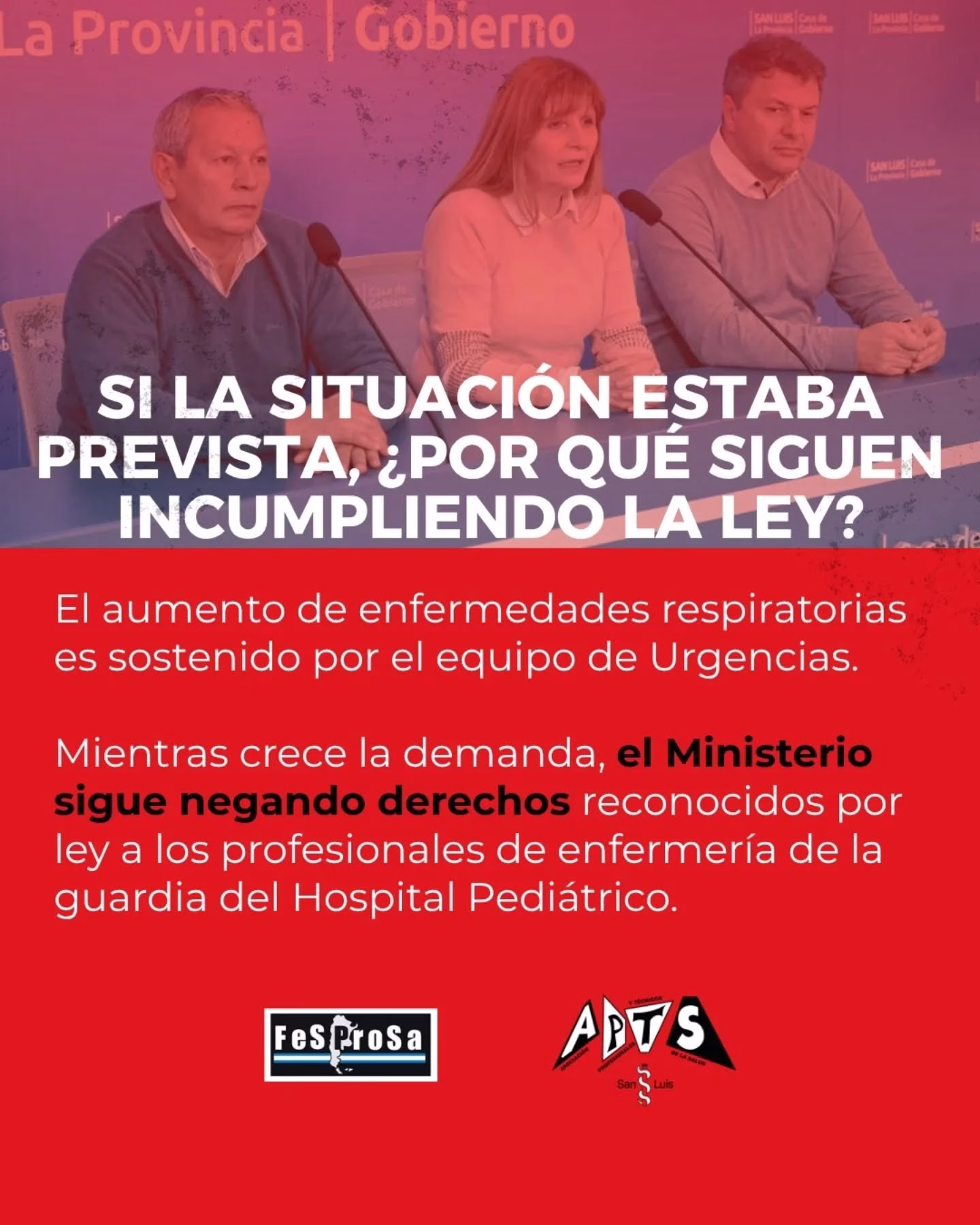 Enfermeros reclaman la reducción horaria prevista por ley