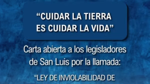 La Pastoral Social pidió a los legisladores puntanos rechazar el proyecto sobre propiedad privada