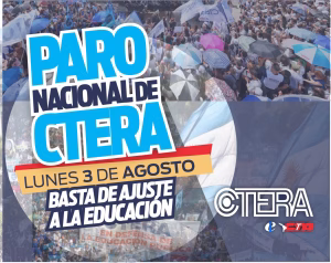El gremio docente ASDE adhiere al paro de CTERA pero se expone a descuentos