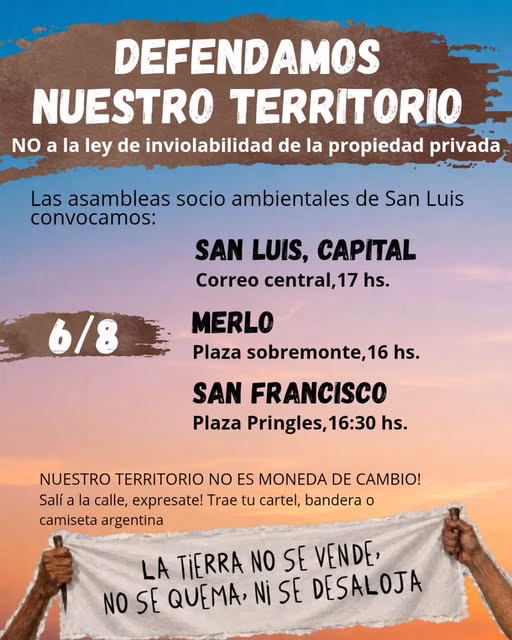 Convocan a marchar contra el proyecto de ley de inviolabilidad de la propiedad privada - imagen destacada