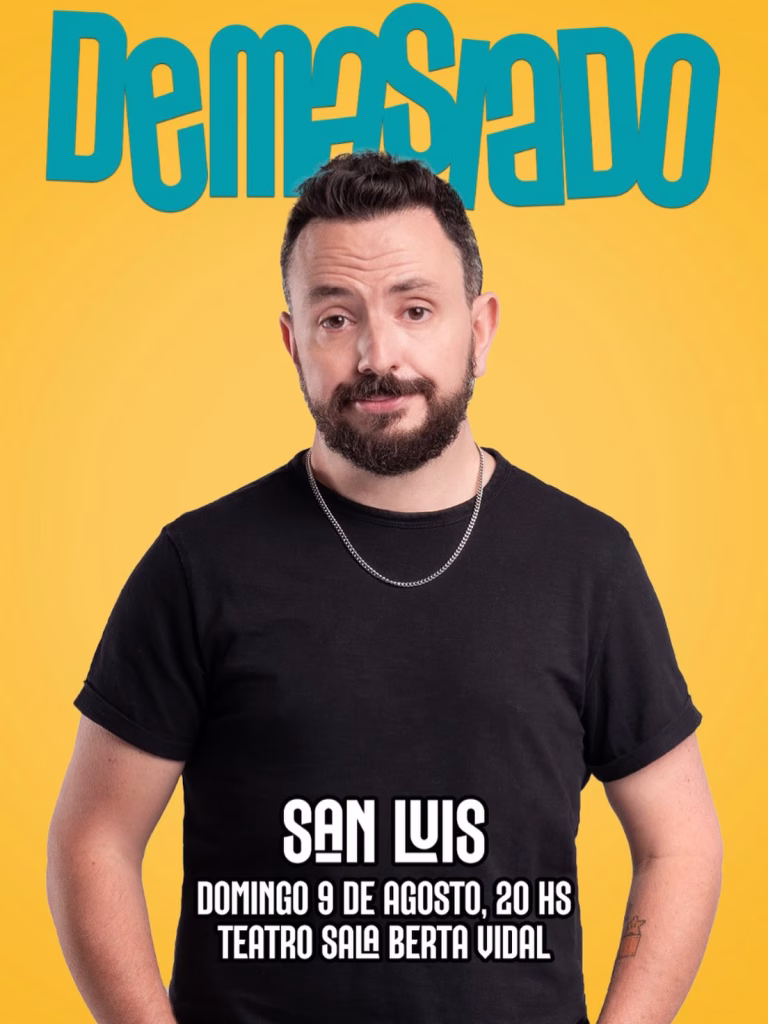 Pablo Molinari vuelve a presentarse en San Luis con “Demasiado” - imagen destacada