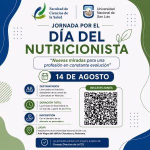 Convocan a profesionales y estudiantes a participar de la Jornada por el Día del Nutricionista