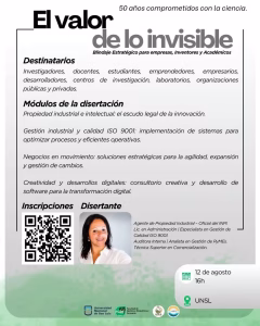 “El valor de lo invisible”: una disertación para transformar conocimientos en proyectos y oportunidades