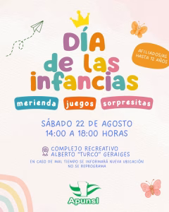APUNSL celebrará el Día de las Infancias con una jornada recreativa