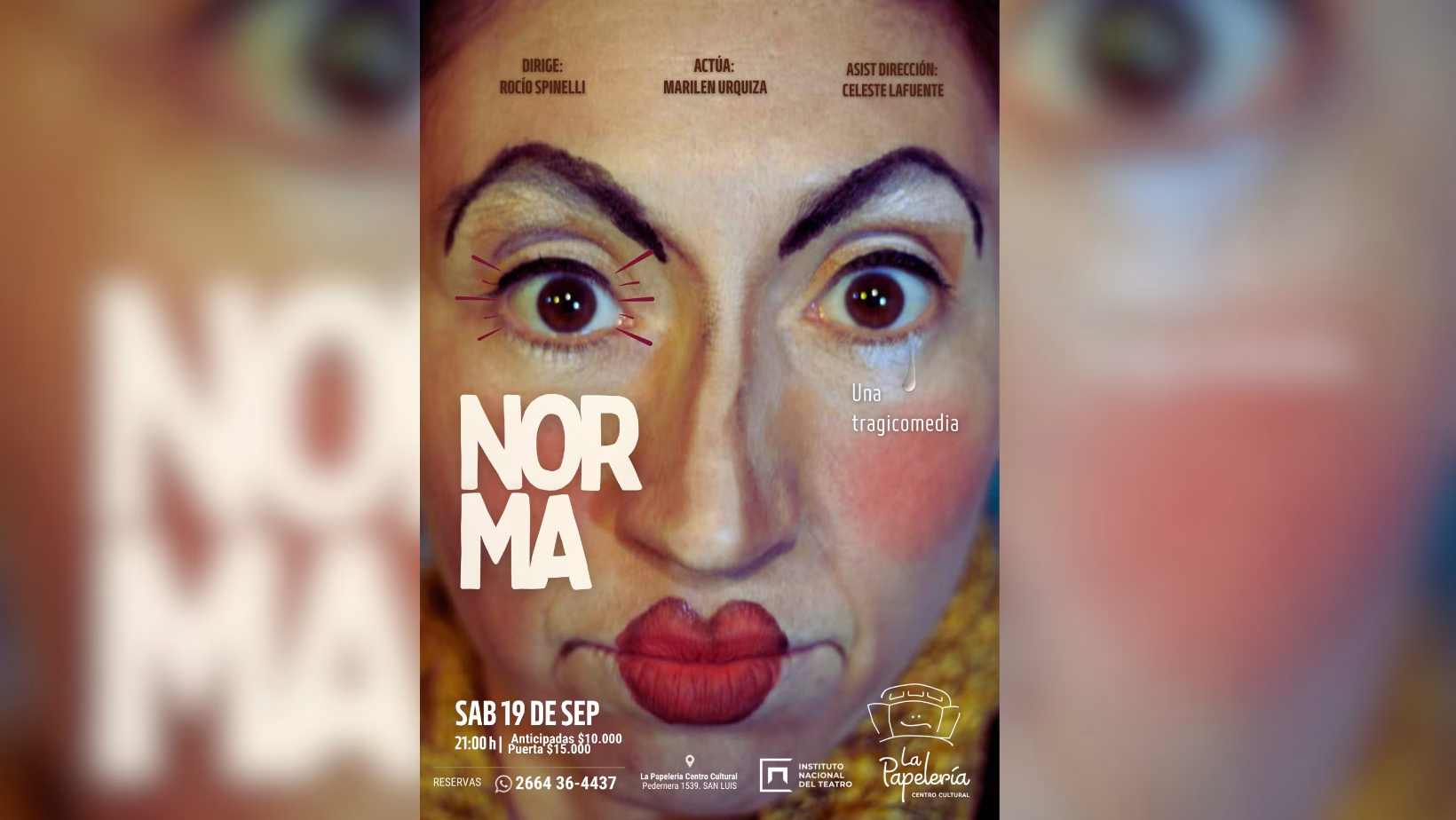 “Norma, una tragicomedia” llega este sábado a San Luis