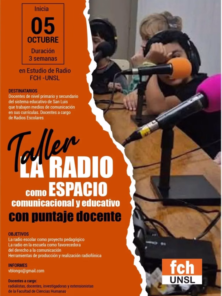 “La radio como espacio comunicacional y educativo”: una propuesta de la FCH-UNSL para docentes - imagen destacada