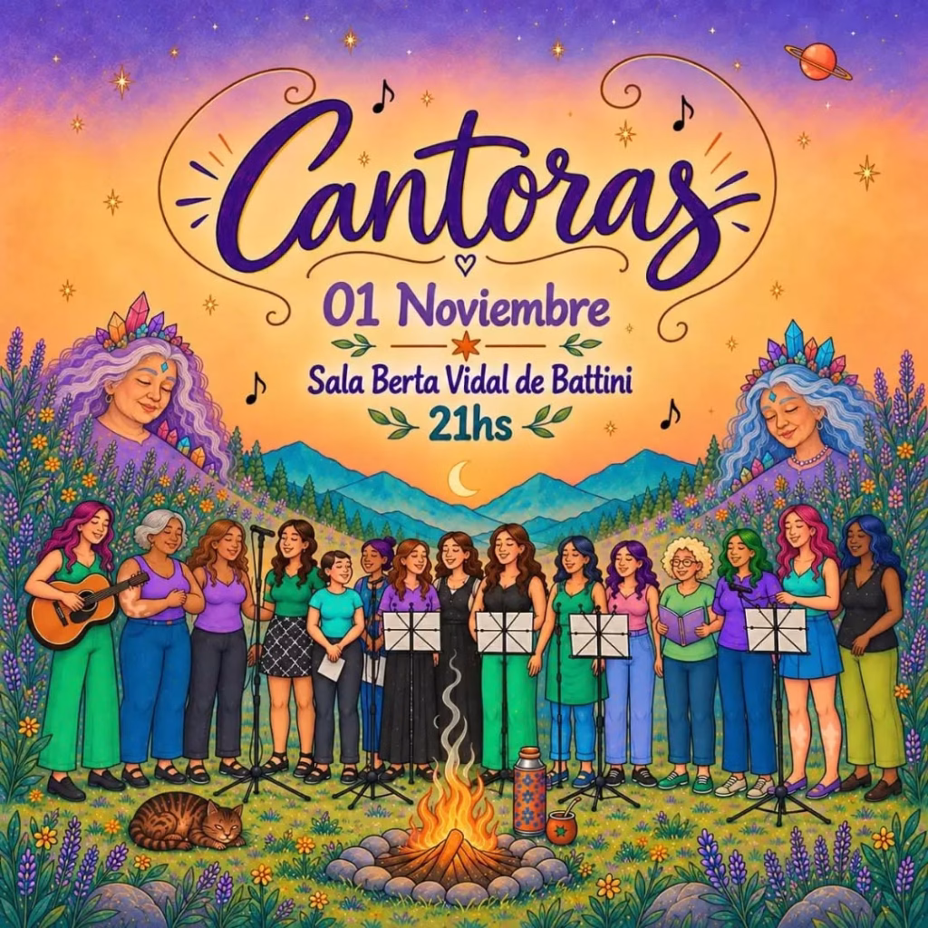 Cantoras celebra su quinto año de vida con un show en la Sala Berta Vidal De Battini - imagen destacada