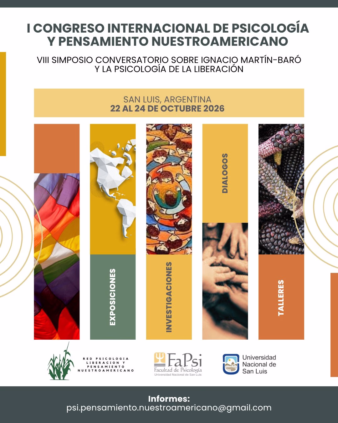 La UNSL será sede de un Congreso Internacional Sobre Psicología y Pensamiento Nuestroamericano