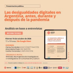 Presentarán un informe sobre Desigualdades Culturales y Digitales en Argentina (2020-2026)