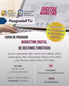 Hoy comienza un curso de posgrado sobre marketing digital de destinos turísticos